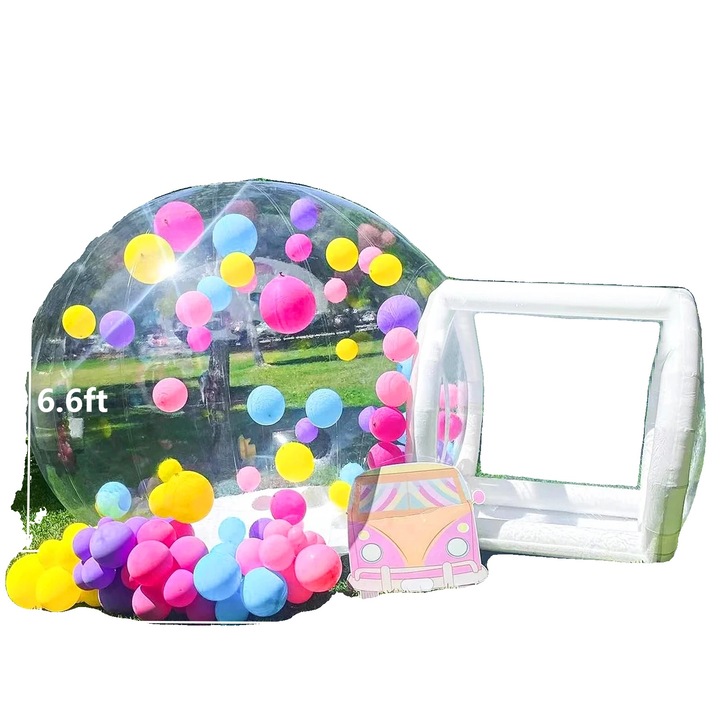 Cort gonflabil pentru joaca, 2.5m, PVC, transparent