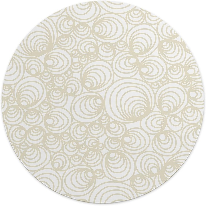 Mousepad Rotund Cercuri – Stil Geometric si Eficienta la Birou