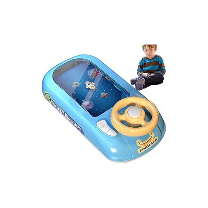 Volan Copii TrioStore® Cu Sunete Si Muzica, Joc De Condus Copii Interactiv Cu Butoane Luminoase Si Claxon, Volan Interactiv Copii Educativ Pentru Bord Masina Simulare Conducere, Joc De Condus Copii Cu Efecte Audio Pentru Dezvoltare Motorie