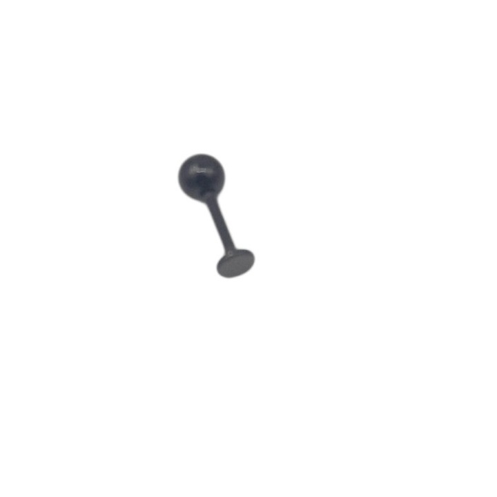 Piercing de buza Rubin, inox, bila 5 mm, 1, 5 cm, negru