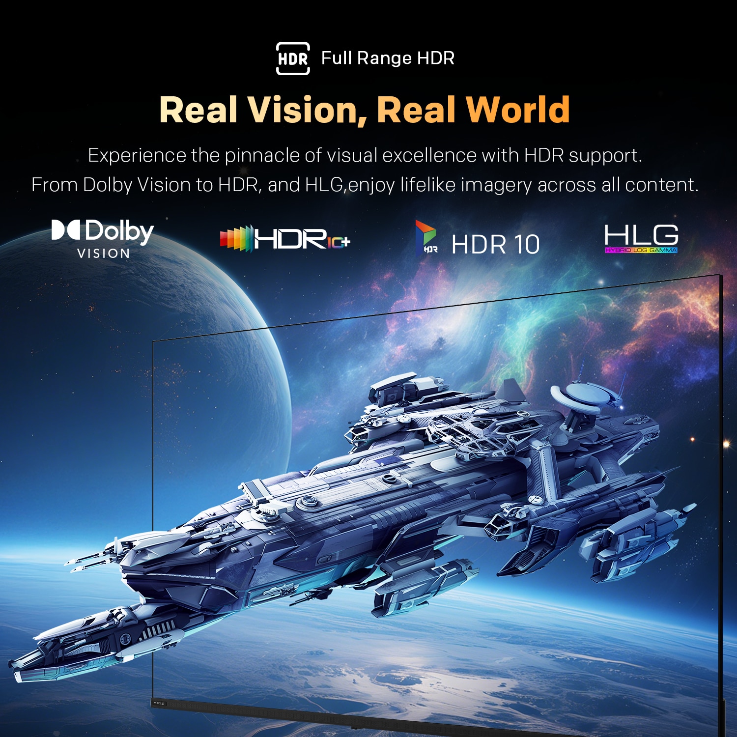 Televizor METZ QD-MiniLed 75MNH7000Z, 189 cm, Smart Google TV, 4K Ultra HD, Clasa E (Model 2026)