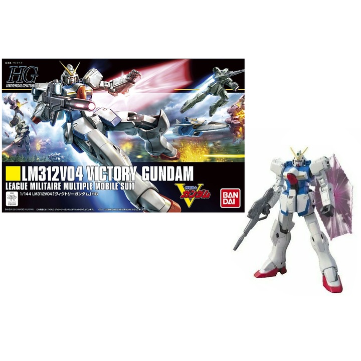 Фигурина модел комплект LM312V04 Victory Gundam HG 1/144, Bandai, пластмаса, прецизни детайли, без нужда от лепило