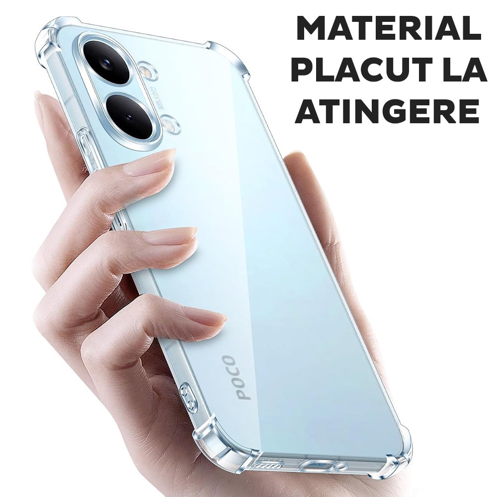 Husa pentru Xiaomi Poco X8 Pro Max DaDen® ShockProof, Protectie Camera, Antisoc, Protectie Superioara, Transparenta