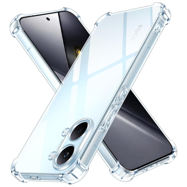 Husa pentru Xiaomi Poco X8 Pro Max DaDen® ShockProof, Protectie Camera, Antisoc, Protectie Superioara, Transparenta