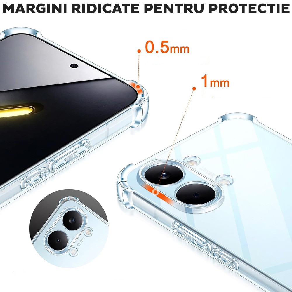 Husa pentru Xiaomi Poco X8 Pro Max DaDen® ShockProof, Protectie Camera, Antisoc, Protectie Superioara, Transparenta