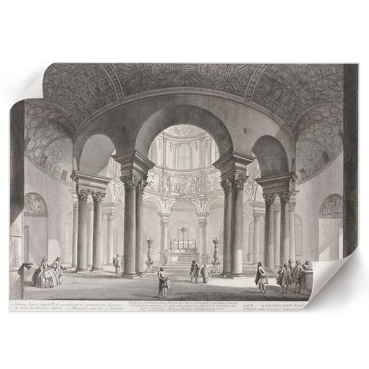 Poster A1 Canvas Decorativ, Wallfluent, Interiorul Mormantului, Negru, 84 x 59.4 cm, Decor Perete Interior, Pentru Living Sau Dormitor, 010030020390000295033
