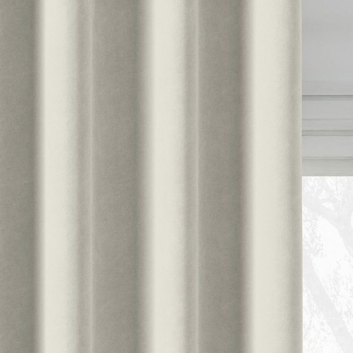 MILAS Függöny, bársony, krém, 140x260 cm