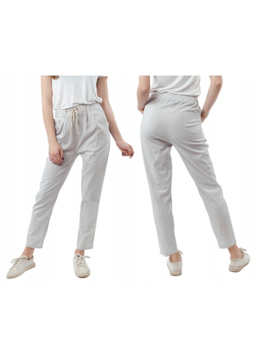 Pantaloni subtiri, aerisiti, largi, din bumbac, de dama, pentru vara 199-11 L/XL, L-XL INTL