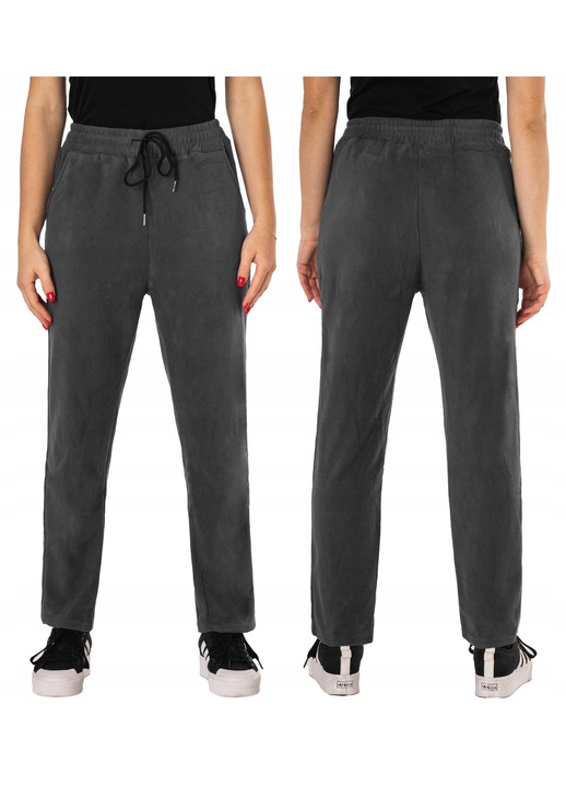 Pantaloni sport femei, Megitarnow, POLARMAX 03, fleece cald, talie elastica, culoare otel