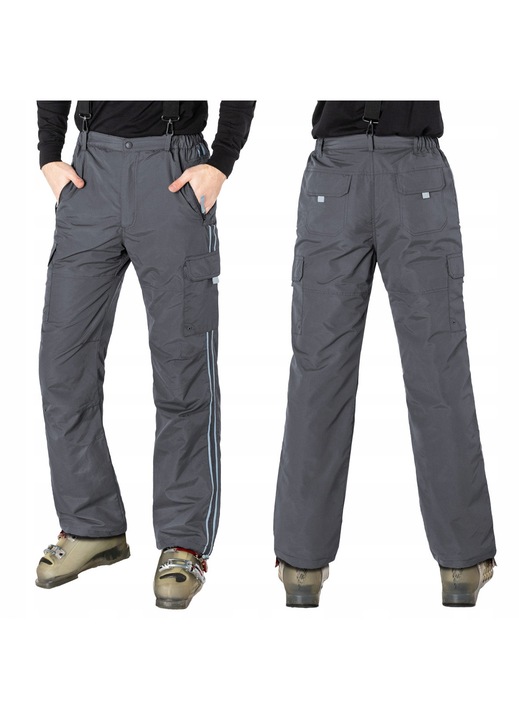 Megitarnow sportnadrág, vízálló, szélálló, uniszex, acélszínű, síeléshez és snowboardozáshoz, 2XL INTL