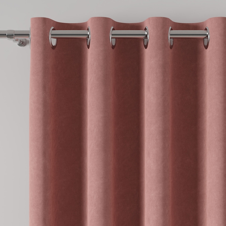Függöny, Markizeta, MILAS modell, 140x260 cm, bársony, rózsaszín
