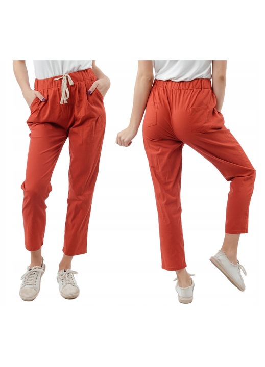 Pantaloni dama, Megitarnow, subtiri, aerisiti, bumbac, vara, L/XL