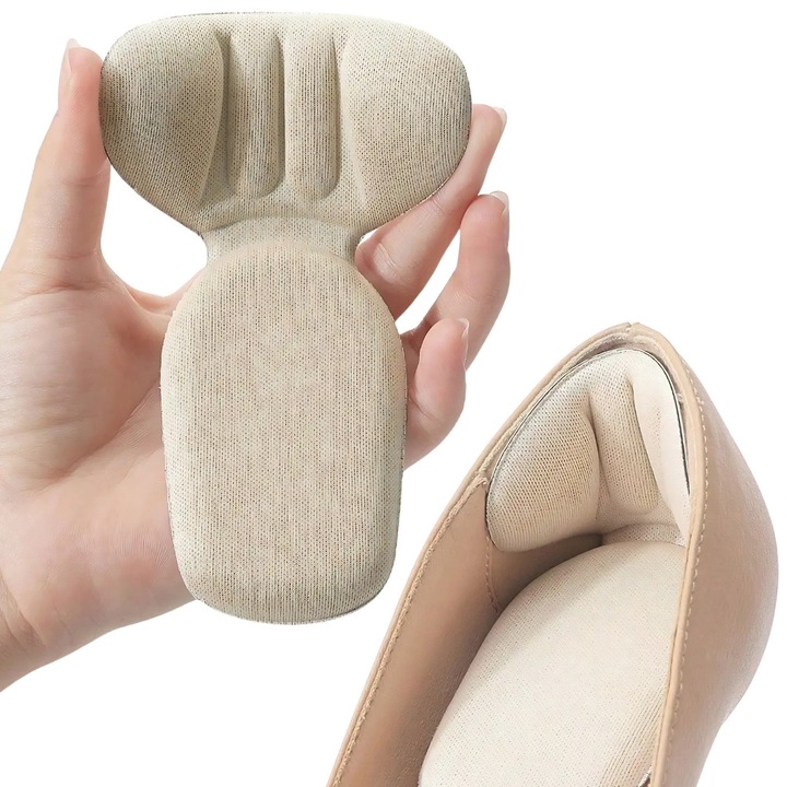 Branturi Adezive de Protectie pentru Calcai, FONIX, HeelGuard Comfort, Antiderapante, Crem, 8.5x15cm