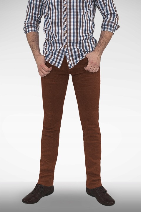 Blugi barbati, Megitarnow, skinny, bumbac, Maro, 37 US