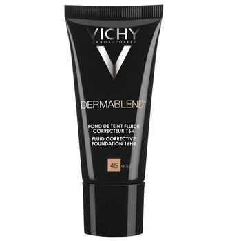 Fond de ten corector Vichy Dermablend 16H 45 Gold SPF 35, 30 ml Fond de ten corector Vichy Dermablend 16H 45 Gold SPF 35, 30 ml