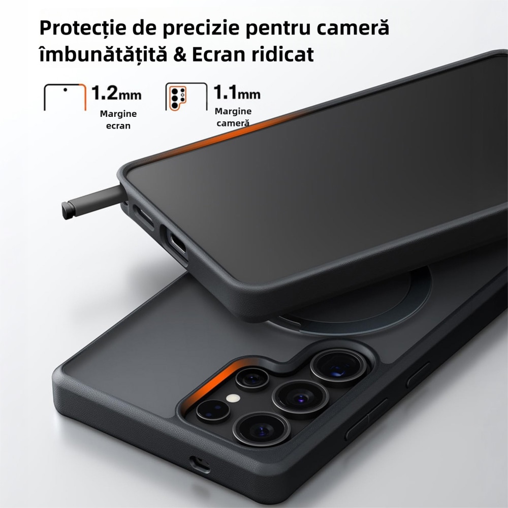 Husa cu MagSafe pentru Samsung Galaxy S26 Ultra 6.9 inch, MOGU Suport Inelar Magnetic, Protectie Militara Impotriva Caderilor, Incarcare Wireless, Anti-ingalbenire, Rezistenta la Socuri, Negru