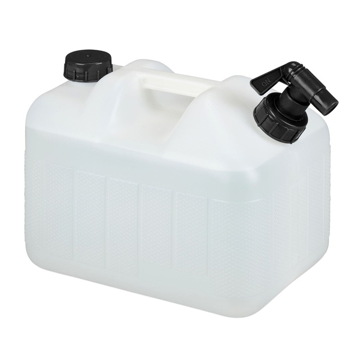 Бидон за вода 5л, Northio, прозрачен, с кранче, с дръжка за носене