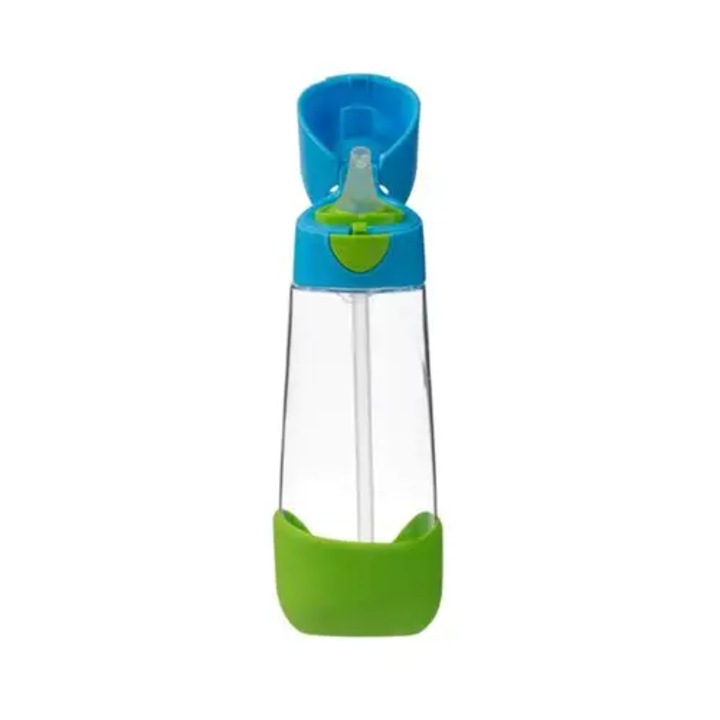 Tritán palack szívószállal, + 3 év, 600 ml, Zöld/Kék, BBOX