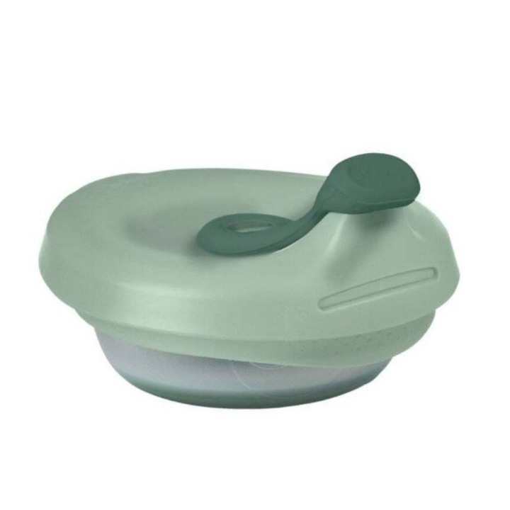 Szilikon ételtároló készlet, tárolásra és etetésre, légmentesen záródó, ergonomikus, +4 hónap, 110ml, Zöld, BBOX