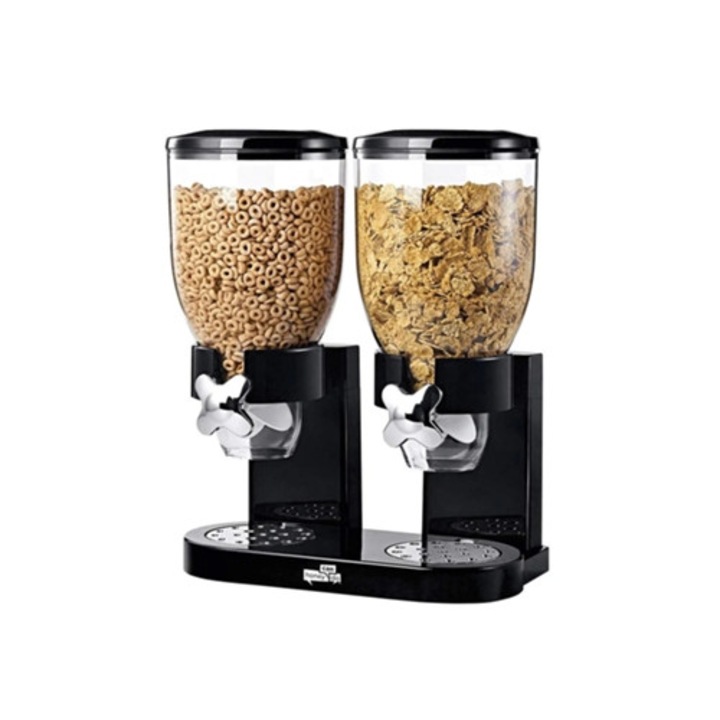 Dispenser dublu cereale 2L transparent