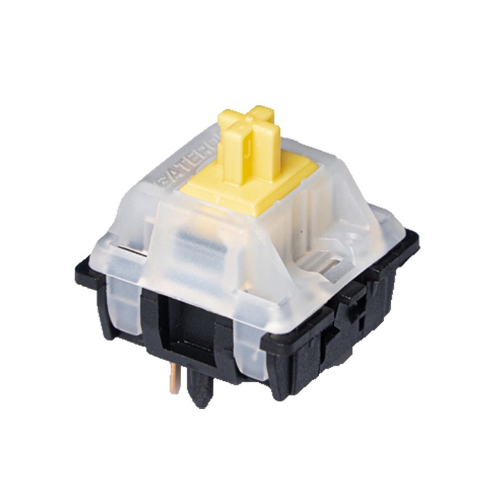 Комплект суичове Gateron KS-3X47 Pro за механични клавиатури, 110 бр., жълти, линейни, нискошумни