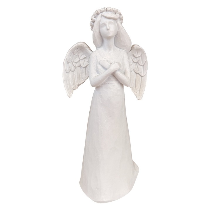 Angyal dekoráció, B.S.P., fehér, H 18 cm, szett