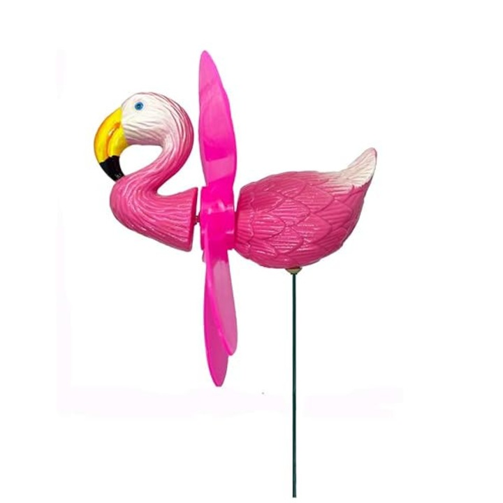 Moriscă de Vant cu Bat, Flamingo, 60cm, 9x10x13cm