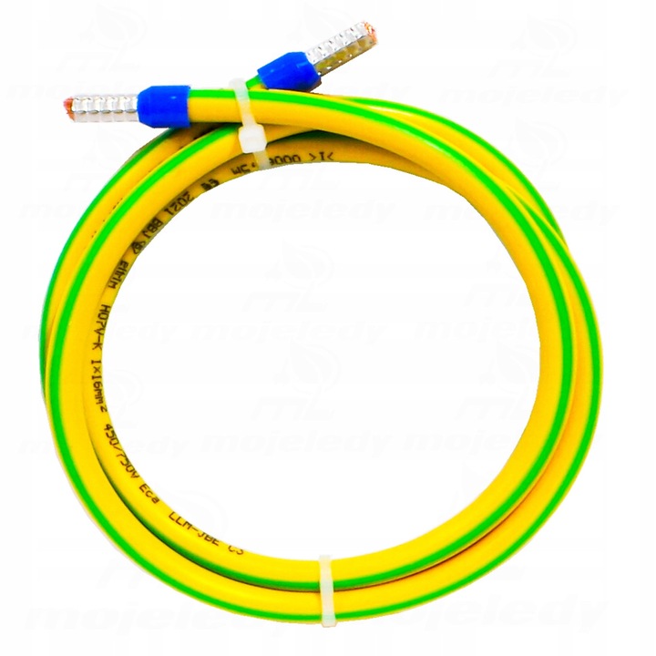 Cablu de impamantare Lgy 16mm Mojeledy, 150cm, izolatie PVC, culoare galben-verde