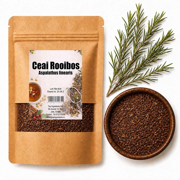 Ceai Rooibos, TOP INGREDIENTE, 250g, roșu, fără cofeină