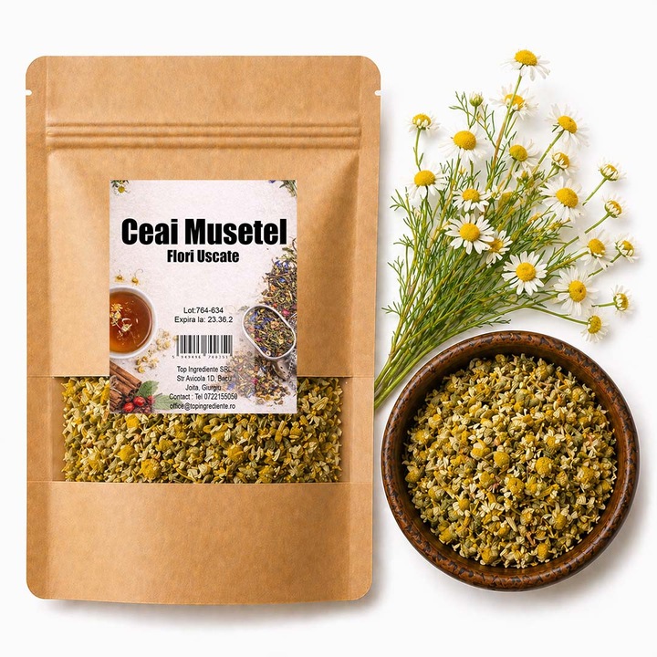 Ceai de Musetel, TOP INGREDIENTE, 200g, aroma naturala, pentru ceainic