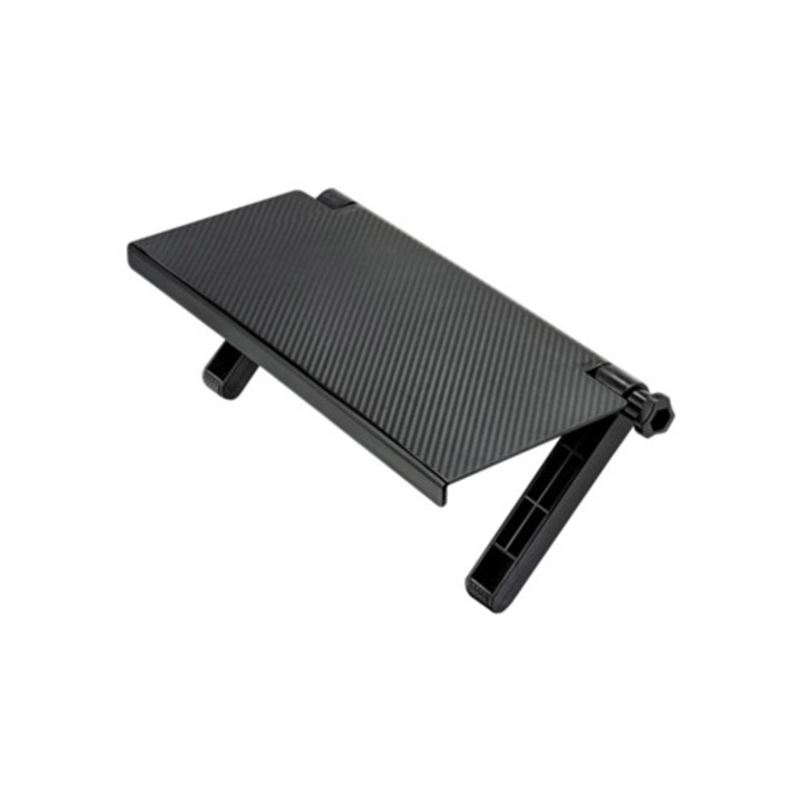 Raft reglabil pentru monitor sau televizor, negru, dimensiuni ajustabile