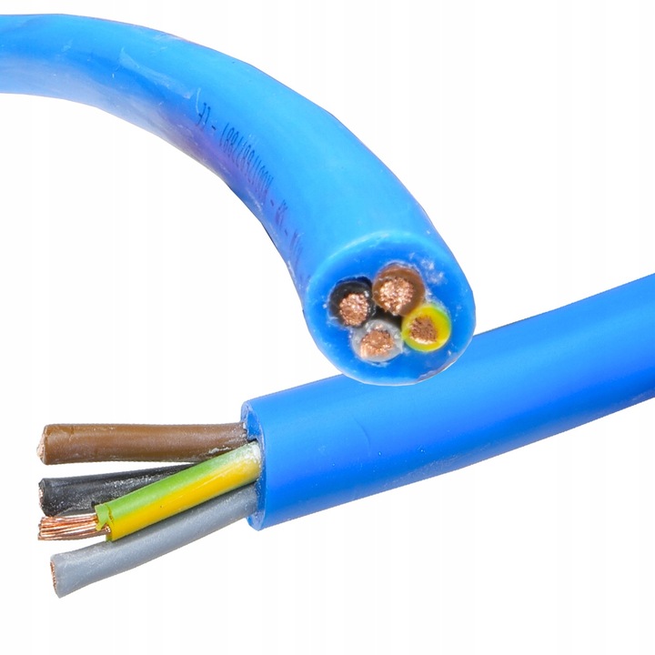 Cabluri electrice pentru pompe submersibile, HELUKABEL, CLEAN CABLE, 4x2,5mm², 750V, albastru, 1m