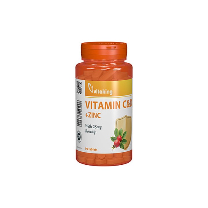 Vitamina C1000mg cu Vitamina D, zinc si Macese - 90 comprimate