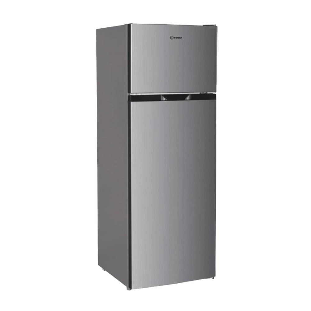 Frigider cu 2 usi Indesit I55T0 412S, Static, Autodezghetare, Fresh Zone, Usi Reversibile, H 143 cm, 206 l, Clasa E, Argintiu