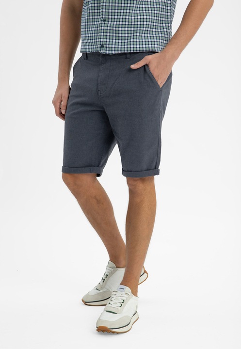 Pantaloni scurti barbati din bumbac, cu buzunare, Comfort Fit, Volcano P-Shad, denim, Albastru denim