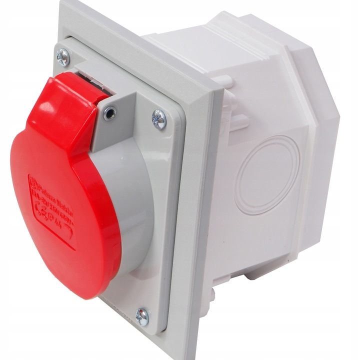 Priza de putere 2622-420 5P 16A IP44, rosu, montaj subteran