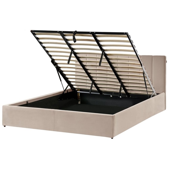 Ágyneműtartós ágy Bársony Dreux 180 x 200 cm Tópszín