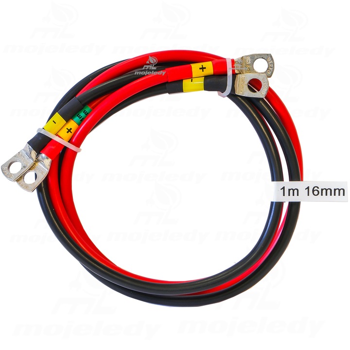 Set cabluri LGY 16, MojeLedy, 16mm, 100cm, rosu, M8