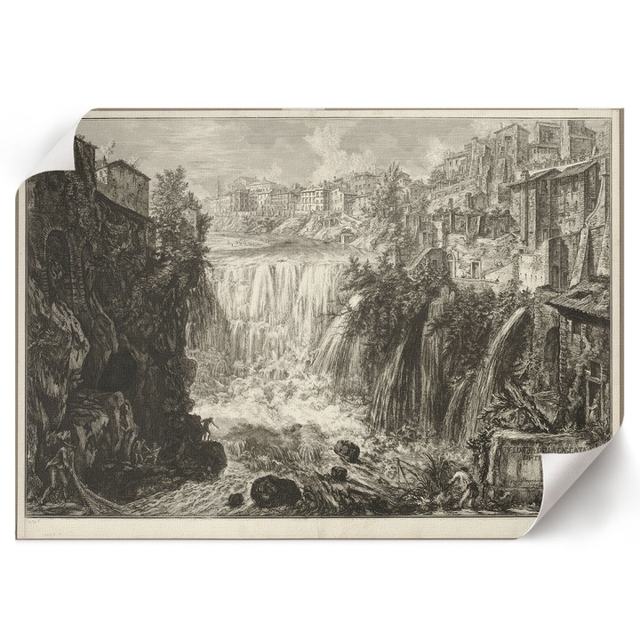 Dekoratív Poszter A1, Wallfluent, Grand Cascade, Fekete, 84 x 59.4 cm, Hálószoba és Nappali, Vászonkép, 010030020390000295028