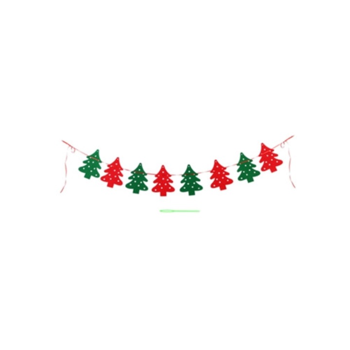 Banner decorativ pentru petreceri, festivaluri si sarbatori de Craciun, multicolor, set