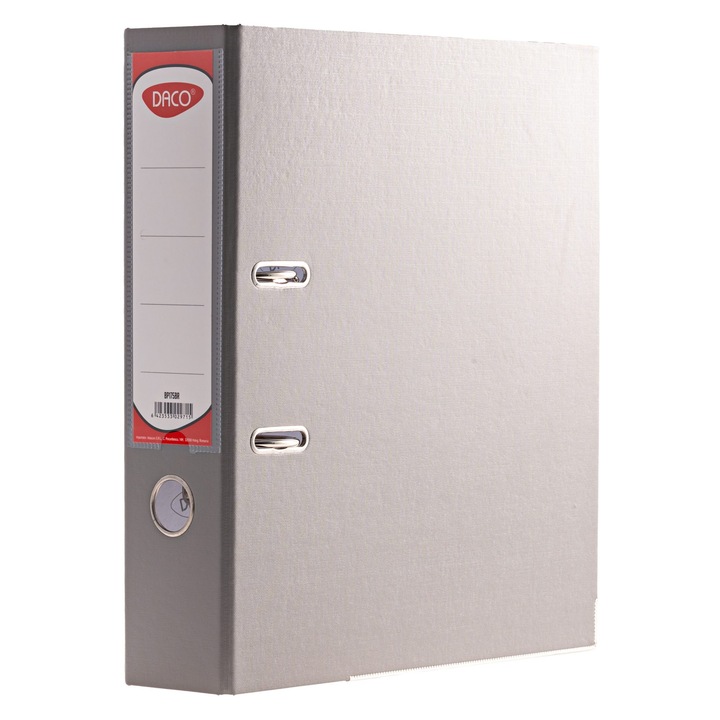 Biblioraft A4, Plastifiat, Cotor 75 mm, Gri DACO sku28