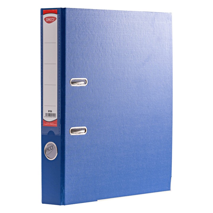 Biblioraft A4, Plastifiat, Cotor 50 mm, Albastru DACO sku28
