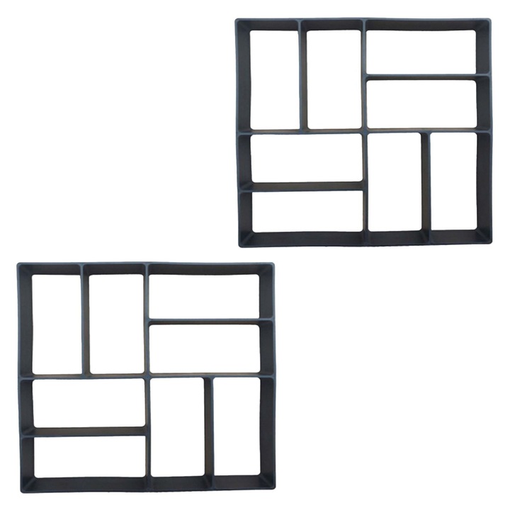 Set de matrite pentru pavaj Relaxdays, 40x40cm, 2 bucati, reutilizabile