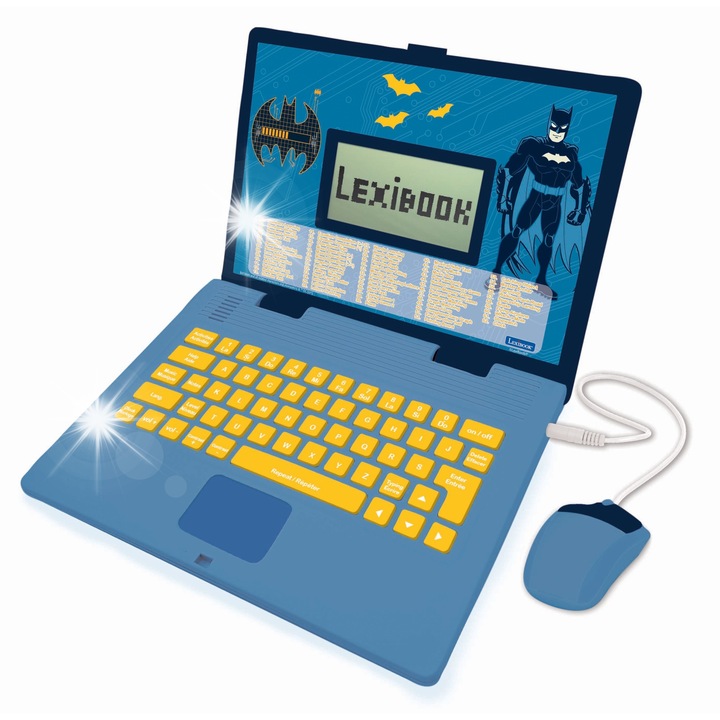 Образователен лаптоп Lexibook Batman, многоцветен, 24x18x3,6см, за деца над 4 години, с игри и музика