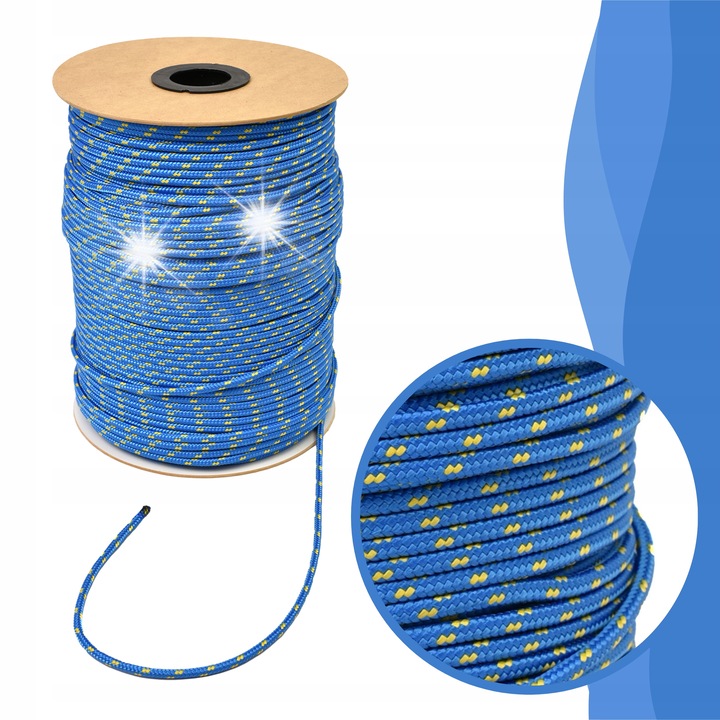 Polipropilén kötél 12mm, 25m, strapabíró, kék, szett