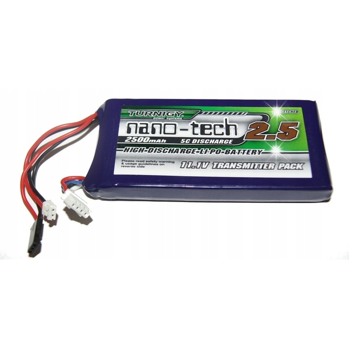 Li-Po akkumulátor 11,1V 3S 2500mAh 5/10C Turnigy, 107x45x19mm