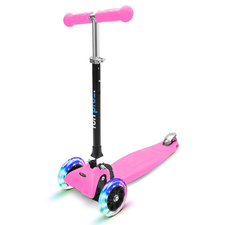 Fun Pro, Egy Roller Gyermekeknek 3-6 Éves Korig, LED Kerekekkel, Összecsukható, Akár 50 Kg-ig, Állítható Magasság