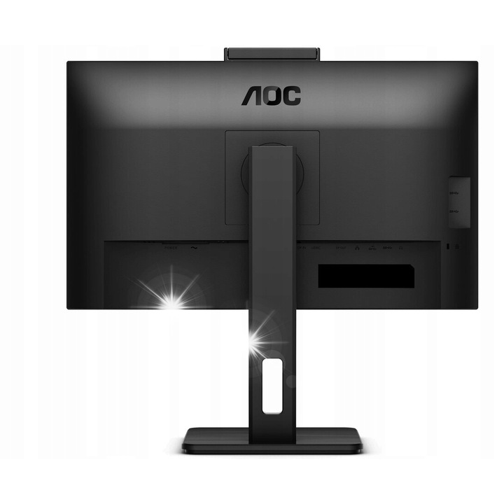 Monitor 27" AOC Q27P3QW, 2560x1440 (QHD), 75Hz, IPS, negru, cu camera integrata si difuzoare