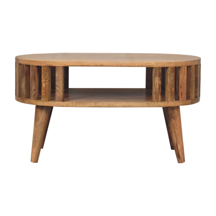 Масичка за кафе, Artisan Furniture, Mini Ariella, Отворен рафт, Светлокафяв