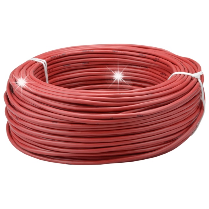 Cabluri electrice BITNER, YnTKSYekw 1x2x1, 100m, rosu, 4,8mm